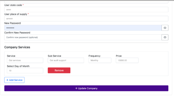 Service & Pricing Setup